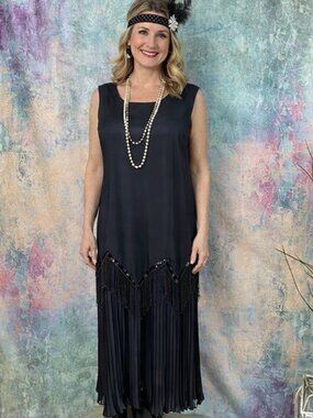 📌Ulla Popken  Elegant Charleston Style Formal - Mother of the Bride Dress